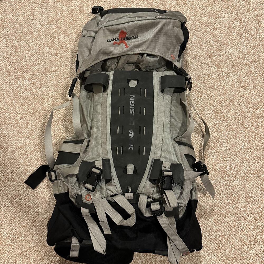 Dana Design Bomb Pack Backpack Medium Gray Hiking Trail Climbing Pack Mens